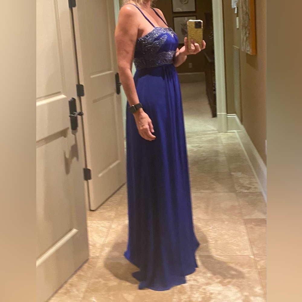 Sue Wong royal blue formal gown. Size 8. Worn once.